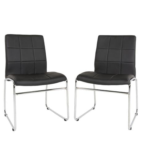 Leroy Faux Leather Traditional Height Side Chair | Walmart Canada