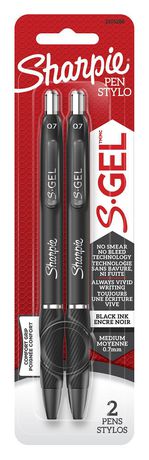 Medium Point Black Ink Gel Pen Sharpie S-Gel 4 Count 0.7mm Gel Pens 