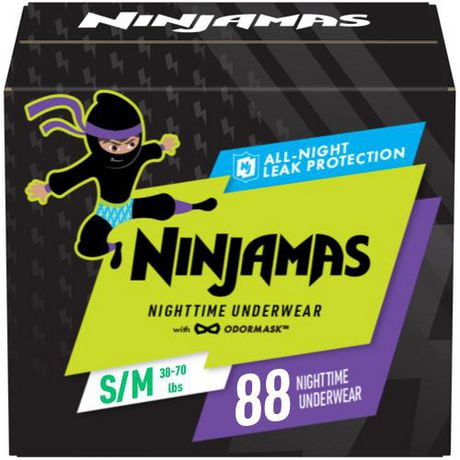 Ninjamas Nighttime Bedwetting Underwear Boy Size S/M