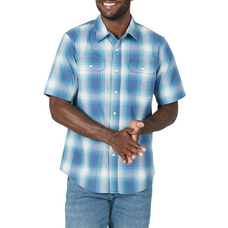 Wrangler Men's Short Sleeve Plaid Shirt | Walmart Canada