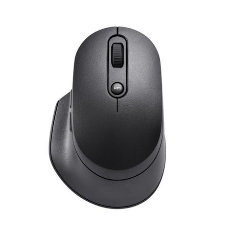onn. 100122465 Wireless Ergonomic Thumb Rest 5- Button Mouse, Pair up to 3 Devices