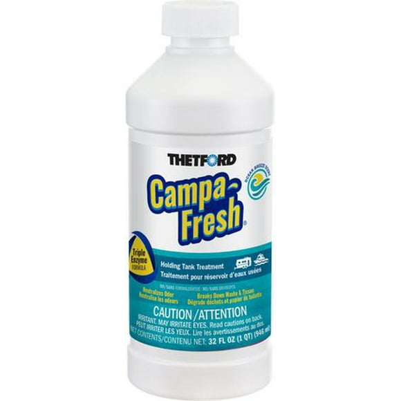 Liquide de traitement pour réservoir d’eaux usées Campa-Fresh® Ocean Breeze de Thetford, bouteille de 1 L (32 oz)