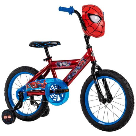 Marvel Spider-Man 16-inch Boys’ Bike, Red/Blue, by Huffy, Ages 4-6