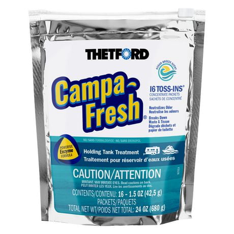 Traitement pour réservoir d’eaux usées Campa-Fresh® Ocean Breeze de Thetford, 16 dosettes