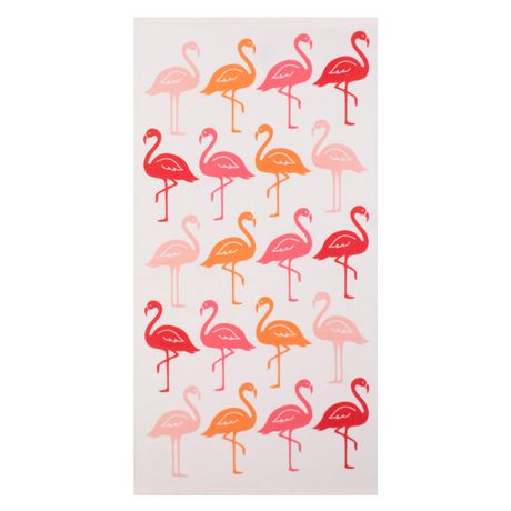 Safdie & Co. Beach Towel Fun Printed Flamingos | Walmart Canada