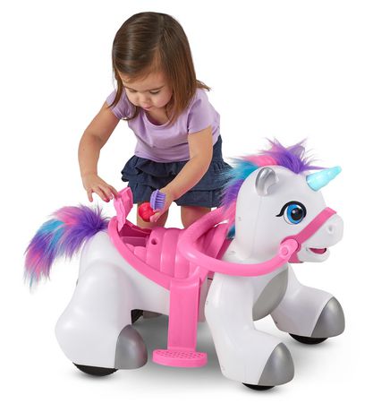 Rideamals Unicorn 6-Volt Ride-On Toy Kid Trax Girls Playtime Fun Battery 