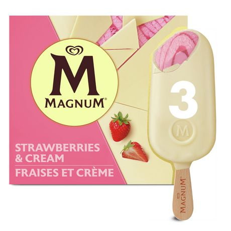 Magnum Strawberries and Cream Ice Cream bar 3 x 100ml | Walmart Canada