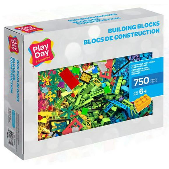 Play Day 750 Pieces Building Blocks Set, Compatible with major brands!