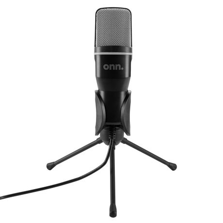 onn. Omnidirectional Computer Microphone with Adjustable Tripod