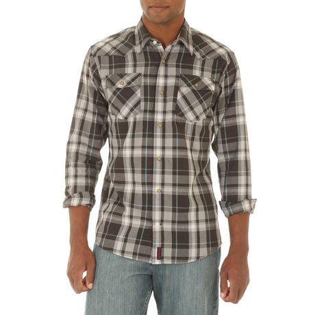 Wrangler Men's Long Sleeve Western Shirt | Walmart Canada