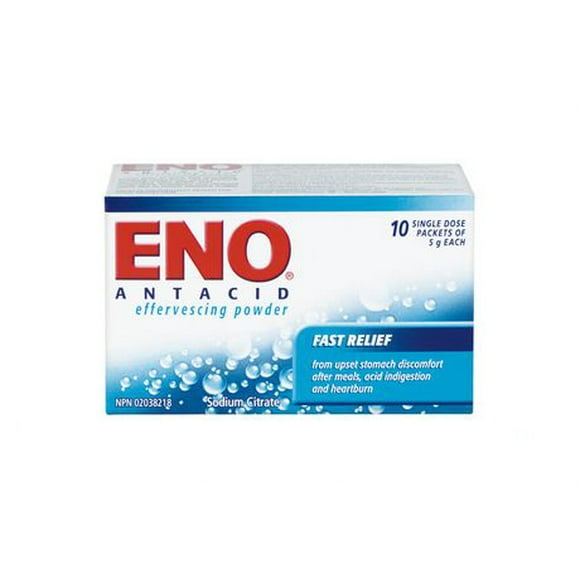 Eno Antacid Effervescing Power, 10 single dose packets of 5g each