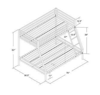 Mainstays Twin Over Full Metal Black Bunk Bed | Walmart.ca