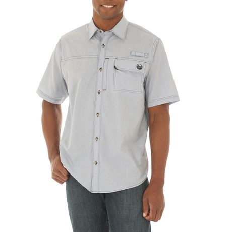 Wrangler Men's Short Sleeve Plaid Utility Shirt | Walmart Canada