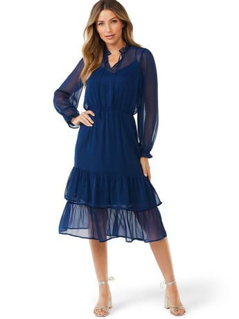 sofia jeans  sofia vergara womens tiered long midi dress walmart