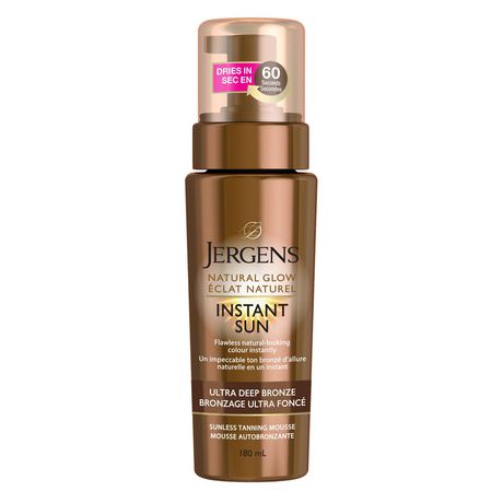 Jergens Natural Glow Instant Sun Sunless Tanning Mousse - Ultra Deep ...