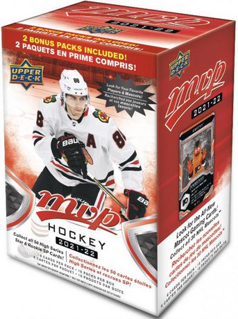 2021/22 Upper Deck MVP Hockey Box 20 Packs Per Box 8 Cards Per Pack 