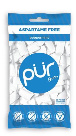 PUR Gum Sugar Free Chewing Gum with Xylitol - Natural Peppermint ...