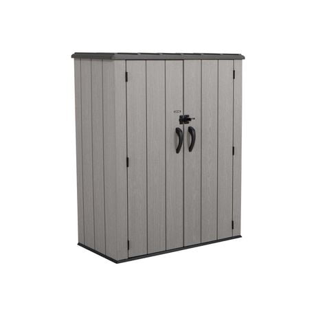 LIFETIME 53 Cubic ft Vertical Storage Shed With Rough Cut Finish