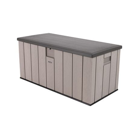 LIFETIME 150 Gallon Outdoor Storage Box, Gray Lid