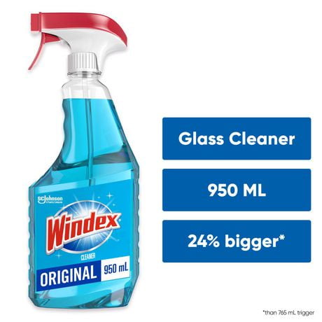 Windex Original Bleu Nettoyant pour verre et vitres 950 mL