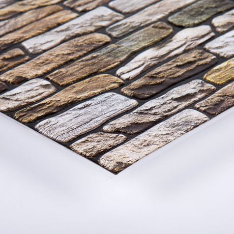 tiles textured backsplash stone peel 3d stick adhesive truu self walmart