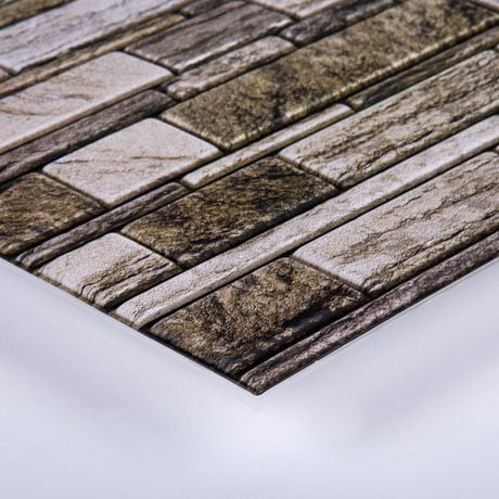 truu brown 3d tiles adhesive peel brick stick self