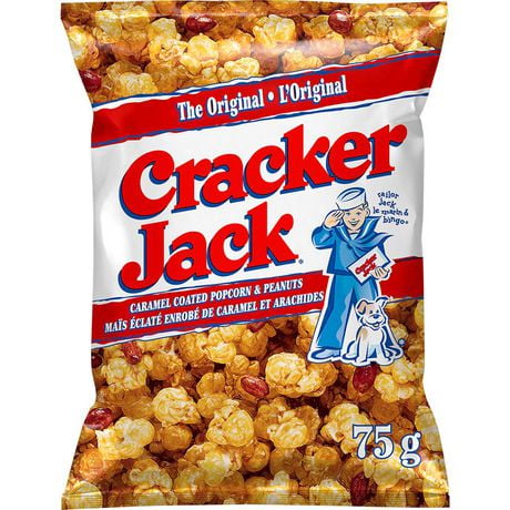 Maïs éclaté enrobé de caramel et arachides Cracker Jack L’Original 75g