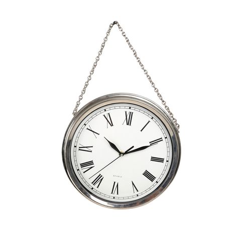 Truu Design Silver Wall Clock Canada - Hanging Wall Clock With Chain