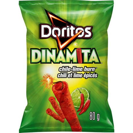 Doritos Dinamita Chips tortilla roulées Chili et lime épicés 80g