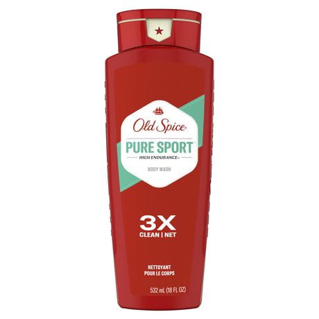 Nettoyant pour le corps Old Spice High Endurance pour hommes, parfum Pure Sport 532 ml, pur sport