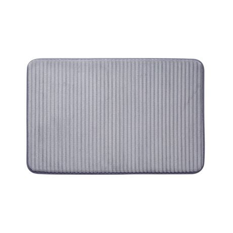 Mainstays Memory Foam Bath Mat, 20" x 30", ribbed - Walmart.ca