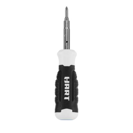 HART 9-in-1 Screwdriver with Philips Head, Slotted, Nut Driver, and Star, Limited Lifetime Warranty