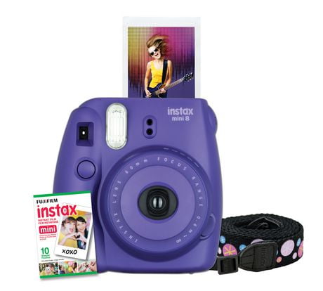 Fujifilm Instax Mini 8 Camera with 10 Exposures & Strap | Walmart.ca