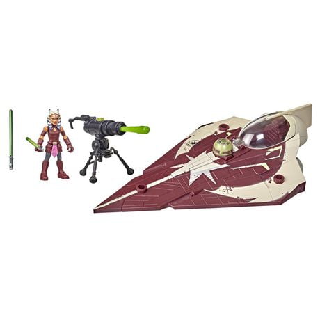 Star Wars Toys Mission Fleet Ahsoka Tano Delta-7 Jedi Starfighter, Starfighter Strike 2.5-Inch-Scale Figure and Vehicle, Ages 4 and Up