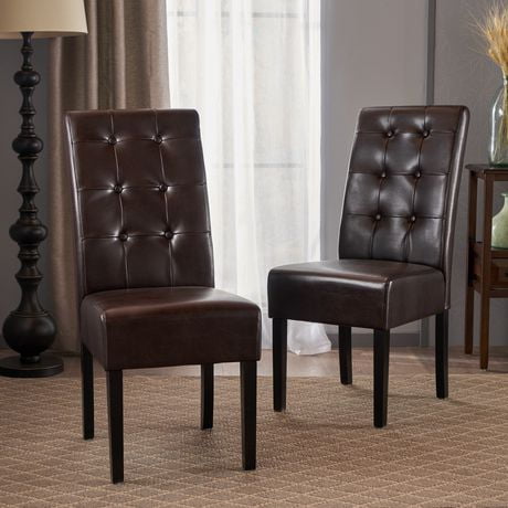 Noble House James Leather Dining Chair (set of 2) - Walmart.ca