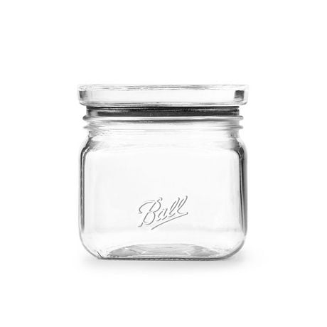 Ball Stack & Store Quart Jar, Glass Storage Jar, 4 Cups, 32oz, Super Wide