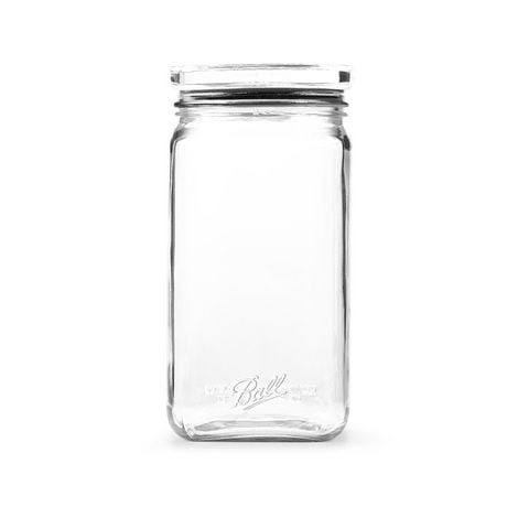 Ball Stack & Store Half-Gallon Glass Storage Jar, 9.9 Cup/79 oz., Glass Storage