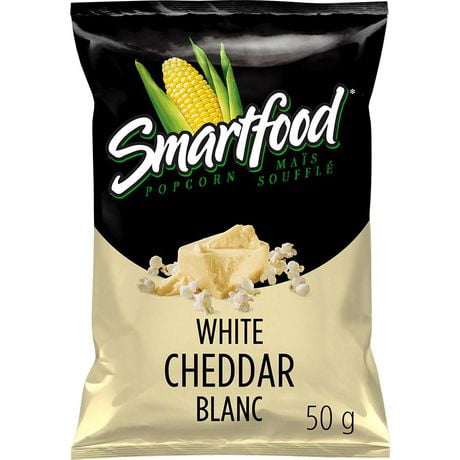 Maïs soufflé assaisonné Smartfood Cheddar blanc 50&nbsp;g