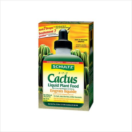 Engrais liquide pour cactus Schultz® 2-7-7 Pour les cactus et succulentes.