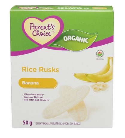 Parent's Choice Organic Banana Rice Rusks | Walmart Canada