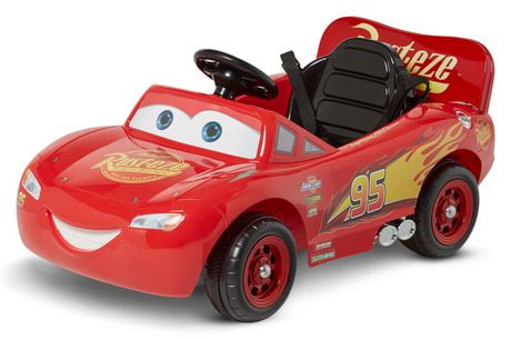 Disney Pixar Cars 3 Lightning McQueen Parent Steer Assist 6 Volt Ride ...