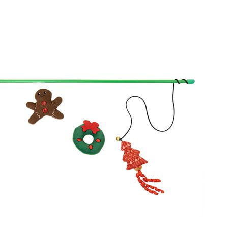 One Paw, Gingerbread 3 in 1 Set Cat Toy, Interactive and Stress Relief, The One Paw Gingerbread Set Cat Toy