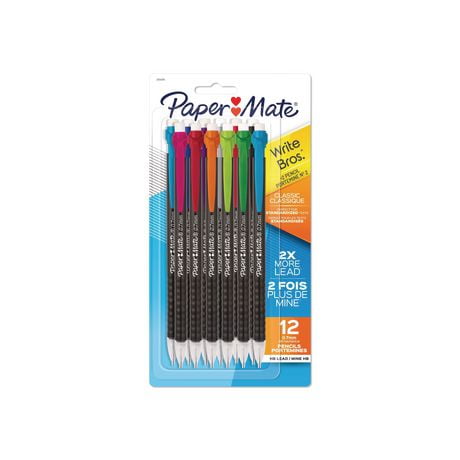 Paper Mate Write Bros Mechanical Pencils, 0.7mm, 12 Count