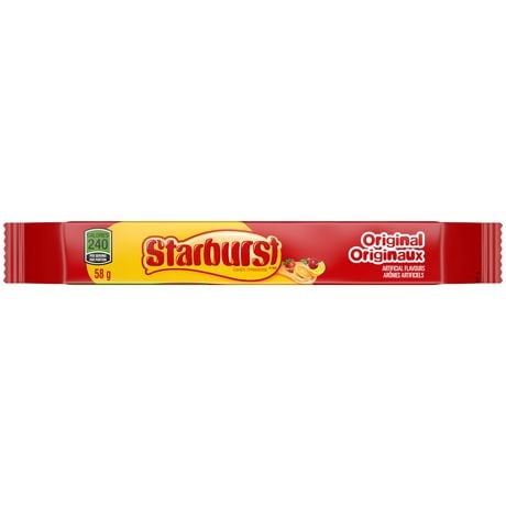 STARBURST, Original Individually Wrapped Chewy Candy, Stick Pack, 58g, 1 pouch, 58g