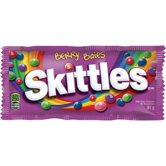 Bonbons à mâcher Skittles Baies, aromatisés aux fruits, format individuel, 61 g 1&nbsp;sachet, 61&nbsp;g