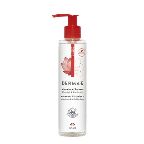 DERMA E Nettoyant à la Vit A, Vegan 6 oz Sans sulfate aide à nettoyer