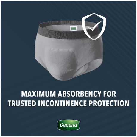 Depend Real Fit Incontinence Underwear for Men, Maximum Absorbency, S/M ...