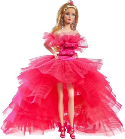 Barbie Signature Pink Collection Doll with Silkstone Body Wearing Tulle ...