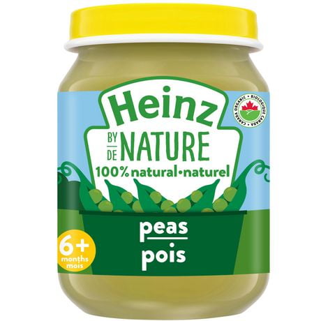 Les aliments naturels à 100 % pour bébés Heinz de Nature – Pois biologiques en purée 128 ml