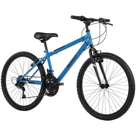 Movelo Algonquin 24 pouces Vélo de montagne pour garçons, 18 vitesses, bleu Âges 12-19